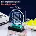 thumbnail image 3 of Placa de recuerdo de cristal YWHL grabada con láser con texto a mi padre, 3 of 8