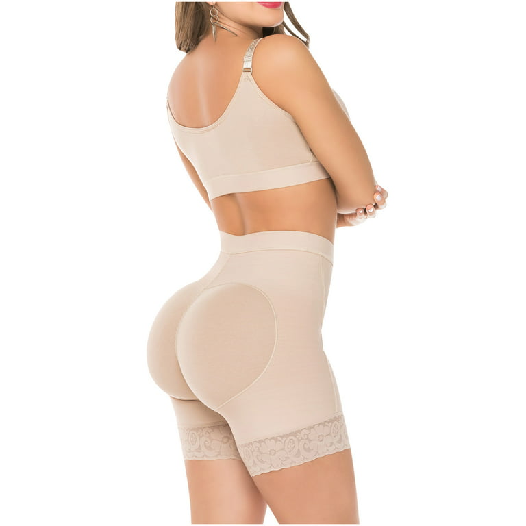 Fajas Colombianas Reductoras Levanta Cola Invisible Padded Shorts
