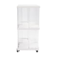 thumbnail image 4 of Bookshelf with Wheels, 360° Display Bookshelf, 2-tier Bookshelf with Wheels, 4 of 13
