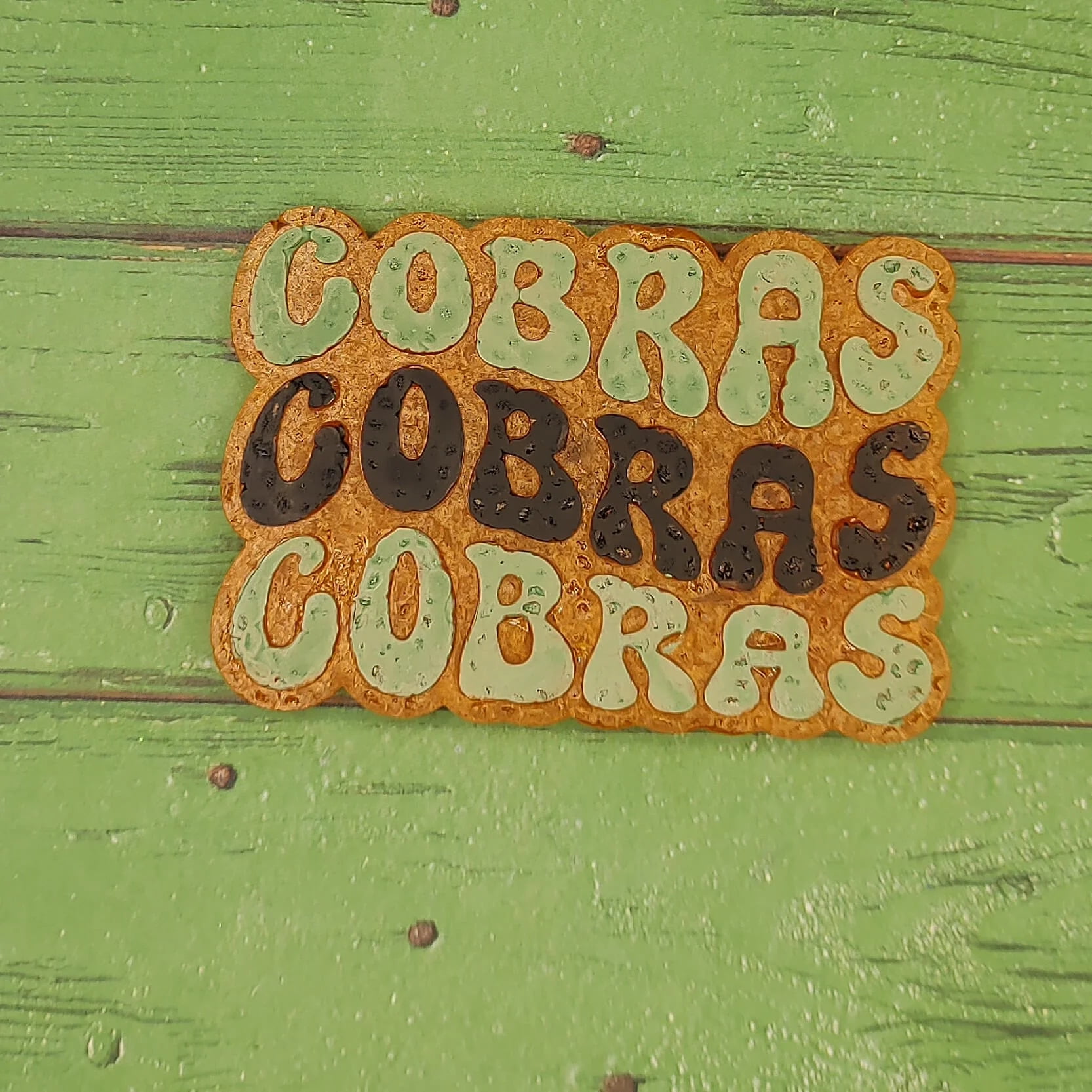 Cobras 3x Retro Font School Mascot Silicone Freshie Mold