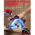 thumbnail image 2 of 18V Brushless Cordless 6-1/2 inch Circular Saw, 8000 RPM Variable Speed, for Milwaukee M18 Battery, Battery Not Included, 2 of 9