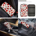 thumbnail image 6 of XYZCANDO Rose Print Seat Belt Cover Car Cushion Cover Steering Wheel Cover Armrest Cover Car Coasters Trash Can Lipstick Cover Handbrake Cover Fender Cover Keychain SUV Interior Decor, 6 of 7