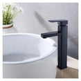 thumbnail image 5 of Basin Faucet Black Sink Faucet, Cold And Hot Water Mixer Short Or Tall Stainless Stell Bath Wash Faucet Single Hole Tapware, 5 of 6