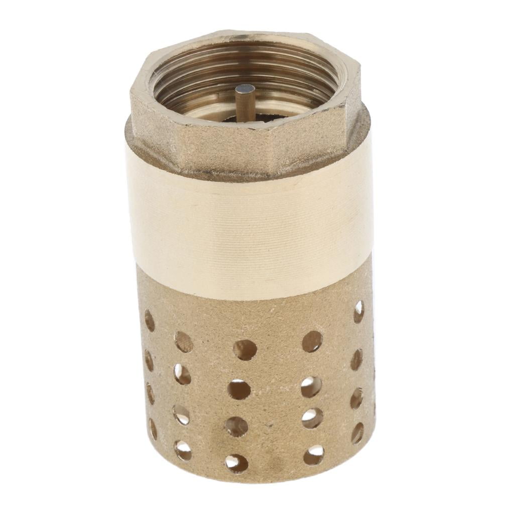 Brass Foot Valve Mesh Check Valve with Holes Strainer Filter DN25 1Inch 