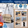 thumbnail image 3 of SereneLife 40" Saucer Swing - Outdoor Swing Set with Universal Hanging Kit, Swinging Seat Spinner with Pillow & Carry Bag, Weatherproof, Water-Resistant, Supports Up to 700 lbs, Black, 3 of 8