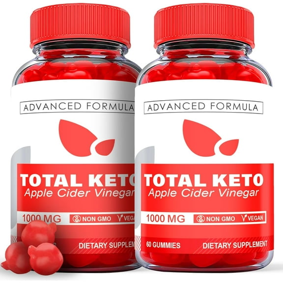 (2 Pack) Total Keto - ACV Gummies - Apple Cider Vinegar Supplement for Weight Loss - Energy & Focus Boosting Dietary Supplements for Weight Management & Metabolism - Fat Burn - 120 Gummies