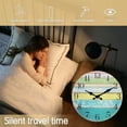 thumbnail image 5 of Wall Clock Silent Non-Ticking Wooden Clocks Battery Operated 14 Inch Rustic Beach Style Decorative for Kitchen Bathroom Bedroom, 5 of 7