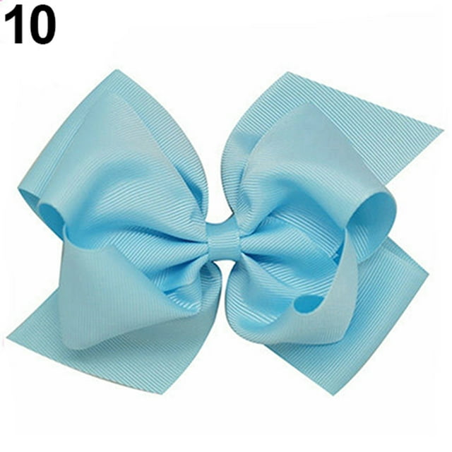 Grofry Hairpin 1Pack Girls Large Double Layers Hairbow Hair Bow Grosgrain Ribbon Clip