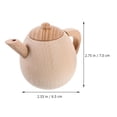 thumbnail image 3 of OULII 1 Set Afternoon Tea Set Toy Chocolate Color Wooden for Preschool Kids in Kitchen Pretend Play, 3 of 5
