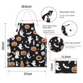 thumbnail image 7 of Halloween Ghost Pumpkin Apron-Garden Aprons for Women with Pockets-Cotton Linen Waterproof Kitchen Cooking Gardening Aprons Adjustable for Kitchen,Cooking,BBQ and Salon 32"x27", 7 of 7