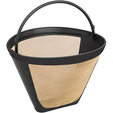 Gold Coffee filter - Permanent Reusable #4 Cone Shape metal Coffee Filter Compatible with Ninja CFP301 CFP201 Coffee Accessories
