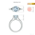 thumbnail image 5 of Angara Natural 2.3 Ct. Aquamarine Solitaire Ring in Sterling Silver for Women (Ring Size: 9.5), 5 of 9