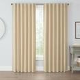 Eclipse Langley Room Darkening Curtains 52 in x 63 in Room Darkening Curtains in Beige - Walmart.com