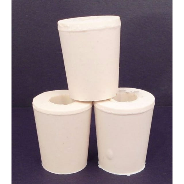 1 tapón de goma perforado n.° 2 (juego de 3)
