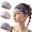Multicolor, variant on 4 Packs Nursing Headbands with Buttons for Women, Non-Slip Medical Pattern Stretchy Wide Head Wraps for Yoga, Sports & Workout