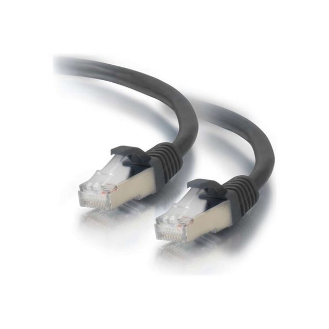C2G 6ft Cat6 Ethernet Cable - Snagless Shielded (STP) - Black - Patch cable - RJ-45 (M) to RJ-45 (M) - 6 ft - screened shielded twisted pair (SSTP) - CAT 6 - molded, snagless, stranded - black