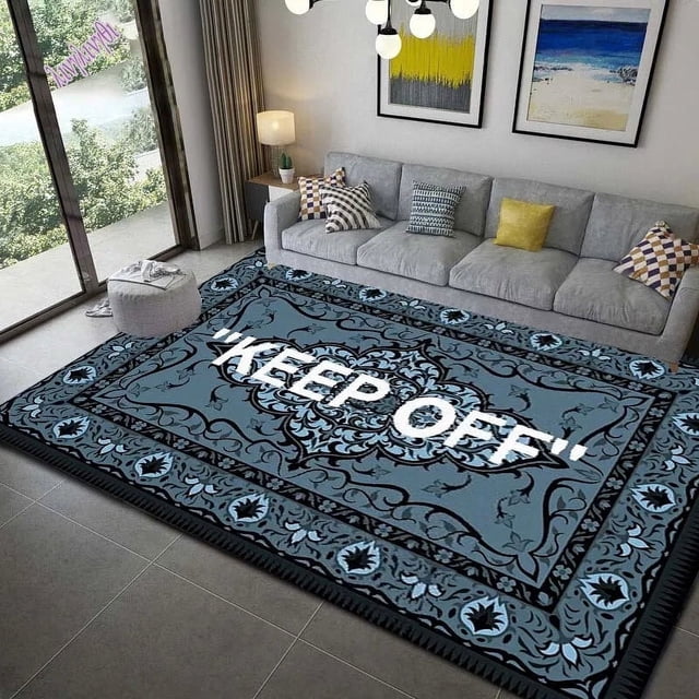 KEEP OFF Printed Floor Mat Furnishings Cashmere Living Room Area Rugs Bedroom Bedside Bay Window Carpet Halloween Christmas Gift My Lux Decor Round