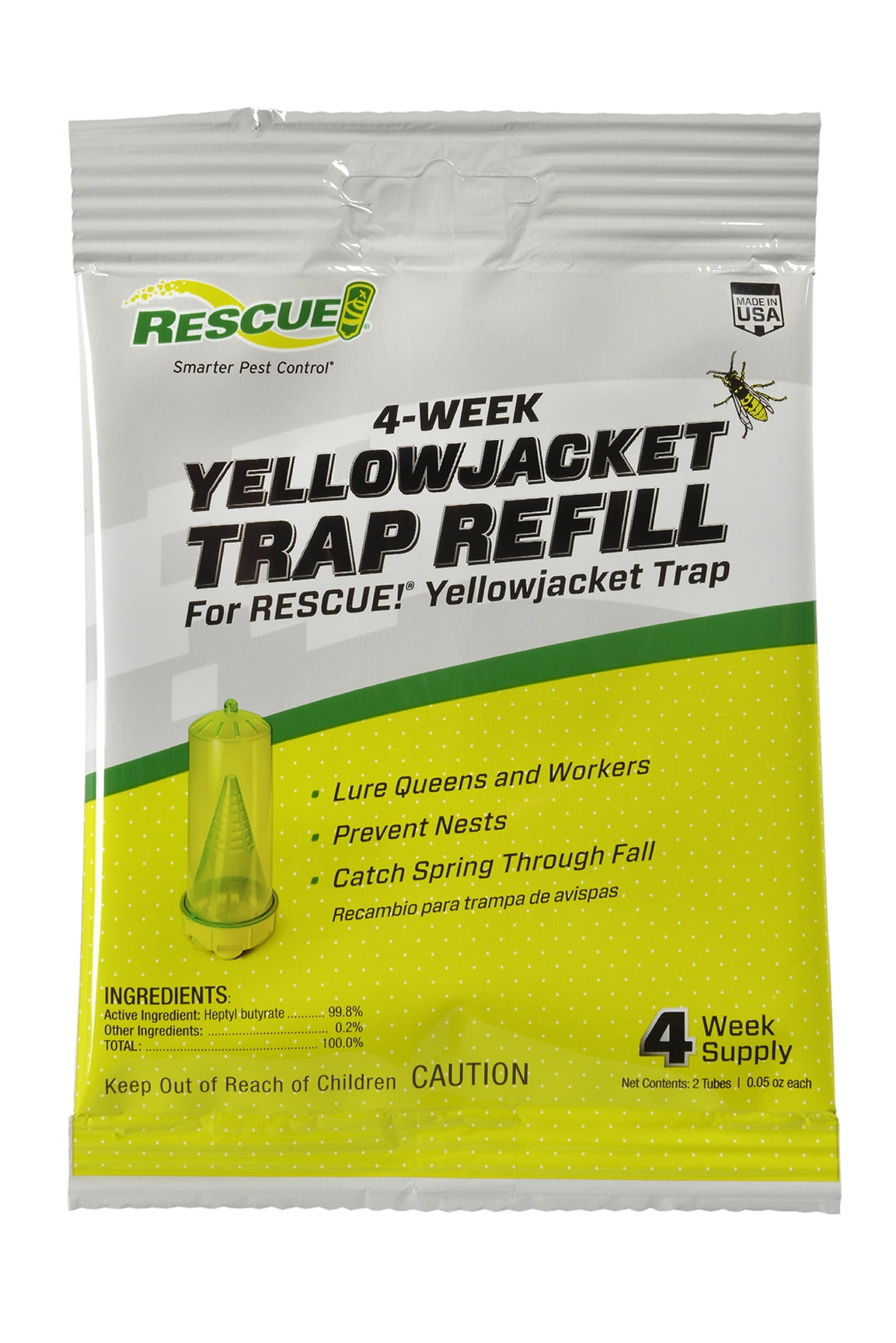 RESCUE! Outdoor Yellow Jacket Attractant Trap Refill, 4 Week Supply