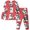 C366 Red, variant on CONZONE Halloween Toddler Girls Pajamas Ghost Pjs Set Hallowmas Jammies Long Sleeve Button Down Shirts Pants 2 Piece Sleepwear Loungewear for Kids