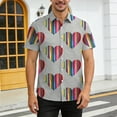 thumbnail image 6 of LpwkSSA Men Casual Round Neck Printing Pullover Fitness Sports Shorts Sleeves T Shirt Blouse Gray S, 6 of 7