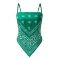 thumbnail image 5 of MNCEKFOD Graphic Tank Tops For Women Trendy Slim Halter Neck Spaghetti Strap Vest Bodycon Bandeau Casual Daily Inner Outer Dual Use Stylish Tops Womens Shirts Green M, 5 of 5