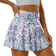 thumbnail image 5 of HELLHERO Floral Pattern Tennis Skirt, Built-in Shorts 2 Side Pockets Golf Skirts High Waisted Tennis Skorts for Pickleball Daily Wear, 5 of 9