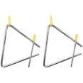 thumbnail image 1 of Triangle Instrument,2 Pack Kids Musical Triangles 6-Inch Traditional Triangle Rhythm Educational TRI-6 Steel Rhythm Percussion with Strikers for Child Adult School Percussion Workshops, 1 of 7