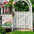 thumbnail image 3 of Jbralid Hello Spring Buffalo Plaid Truck with Flowers Linen Garden Flags for Outside Decoration 12x18 inch, 3 of 5