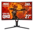 thumbnail image 1 of AOC CQ27G3Z Monitor curvo para juegos de 27", QHD 2K 2560x1440, 1000R VA, 240 Hz 0,5 ms, FreeSync Premium, soporte de altura ajustable, conmutador Xbox PS5, 3 años de punto cero brillo, negro, 1 of 5