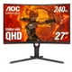 thumbnail image 1 of AOC CQ27G3Z Monitor curvo para juegos de 27", QHD 2K 2560x1440, 1000R VA, 240 Hz 0,5 ms, FreeSync Premium, soporte de altura ajustable, conmutador Xbox PS5, 3 años de punto cero brillo, negro, 1 of 5