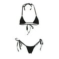 thumbnail image 3 of Lovzfmll Women's Trikini Set, Sheer Mesh Triangle Top and String Bottoms, Bathing Suit for Beach and Pool Parties, 3 of 8