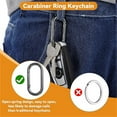 thumbnail image 4 of Duslogis 6 Pcs Oval Carabiner Snap Clip, Metal Spring Key Ring, Trigger Snap O Ring Hooks Clip Spring Keyring Buckle Heavy Oval Dog Tag Clips for Bags Purse Keychain Replacement, Black, 4 of 7