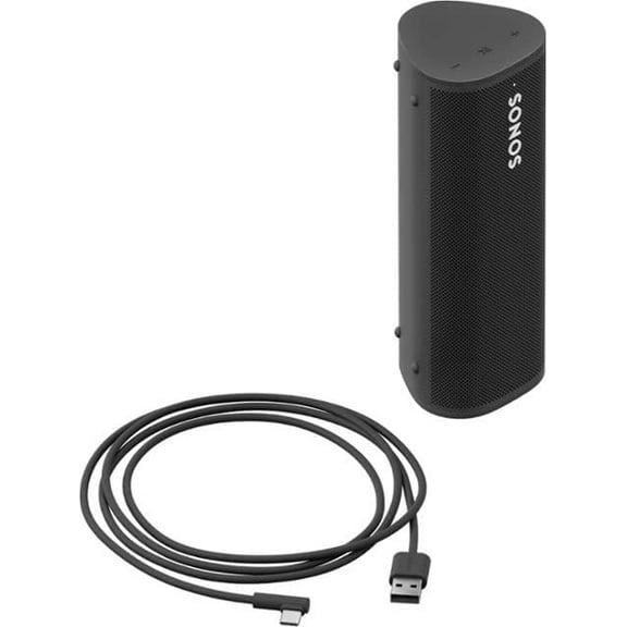 Pre-Owned Sonos Roam SL, WiFi & Bluetooth Speaker Black - Compact Speaker, Compatible with AirPlay2, for Indoor and Outdoor use, up to 10 Hours of Battery Life.