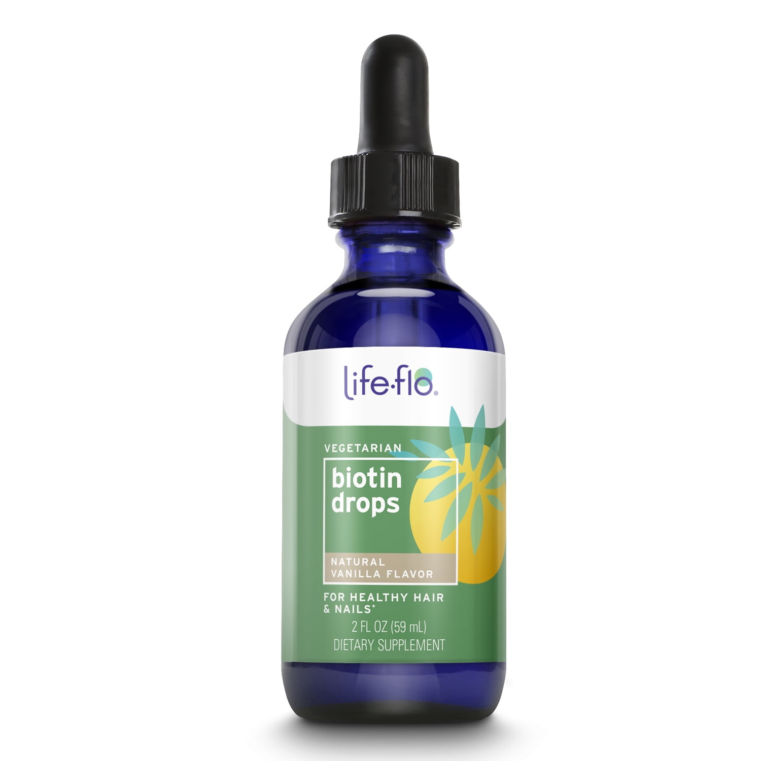 Life-Flo Biotin Drops 10,000 mcg with Vitamin D3 | Liquid Supplement for Healthy Hair, Skin & Nails | 2oz, 60 Servings