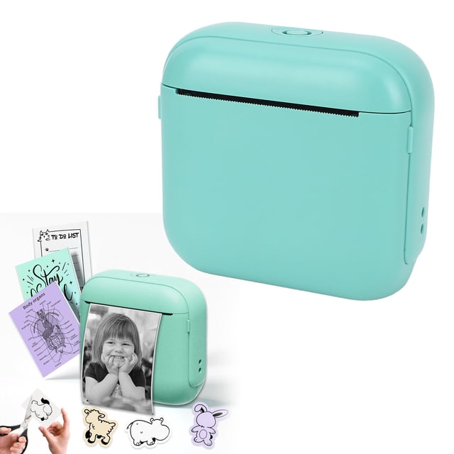 Portable Printers Wireless for Travel, Inkless Thermal Printer Thermal Photo Printer Thermal Label Printer for Home School Office