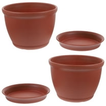 UPOUART 2Set Plastic Plant Containers For Household Plants Pot 16.5X12Cm