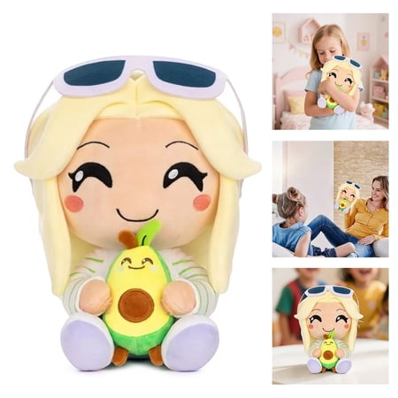 Avocado Playz Plush Toy Video Avocado Familly Character Plush Doll(Yellow-25cm)#9030