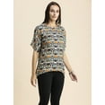 thumbnail image 2 of Moomaya Womens Printed Summer Tunic Top, Round Neck, Elbow, Loose-Fit Casual Top, 2 of 9