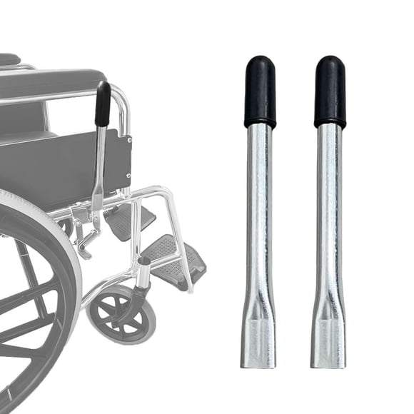 Extensores de manija de freno para silla de ruedas con puntas de 5/8" - Reemplazo de manijas de bloqueo de rueda planas, paquete de 2 (8,6" de largo)