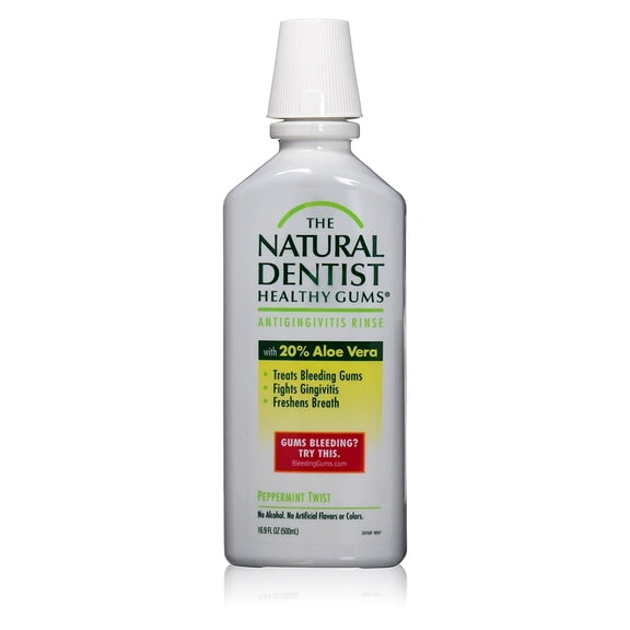 Natural Dentist Healthy Gums Antigingivitis Rinse Peppermint Twist 16.9 Ounce (Pack of 2)