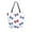 Red and Blue Stripe Bows, variant on Open Top Canvas Tote Bag with Zipper Reusable Shopping Bag 13.5x15" Roomy Carryall Watercolor Purple Bows
