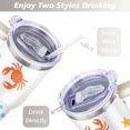 thumbnail image 5 of 40 oz Cute Crab Marine Adorable Travel Mug with Handle Double Wall Vacuum Insulation Travel Mug Gift for Women Men, 5 of 7
