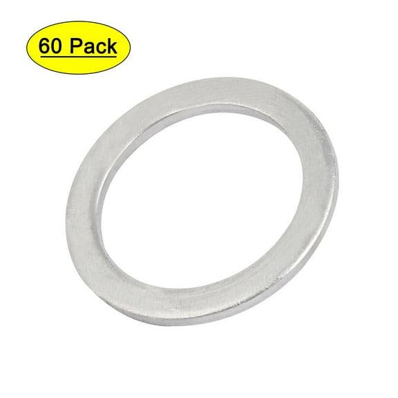 Unique Bargains 17mmx23mmx1.5mm Engine Oil Drain Plug Crush Gasket Aluminum Washer Seals 60pcs