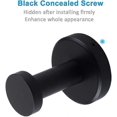 thumbnail image 4 of Matte Black Robe Towel Hook, Stainless Steel Modern Coat Hook, Utility Shower Towel Hanger for Bathroom Kitchen Home Storage, 4 of 5
