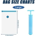 thumbnail image 4 of 8 Pack Vacuum Storage Bags, Space Saver Bags (8 Large/1Hand pump） Compressed Storage Bags for Clothing, Comfort Items and Blankets, 4 of 5