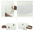 thumbnail image 3 of 1 Pc Bolsa de Maquillaje Bordada para Mujeres Duradera para Vacaciones, Camping, Gimnasio Beige Marrón de Algodón, 3 of 3