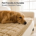 thumbnail image 3 of decorUhome Couch Covers for 3 Cushion Couch Sofa, Non Slip Fuzzy Couch Covers for Pets, Washable Slipcover for Dogs(Camel, 27.6" x 82.7"), 3 of 10