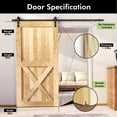 thumbnail image 4 of Homacer 5-in-1 60in x 84in Pine Wood Frame Barn Door without Installation Hardware Kit, 4 of 7