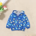 thumbnail image 2 of Ruyang Kids Dinosaur Jacket Water-proof Windproof Cute Excavator Graphic Windbreaker Zip Up Long Sleeve Lightweight Coat, 2 of 4