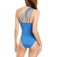 thumbnail image 1 of BCBG One Shoulder Lapis Swimsuit Tide Blue ( 14 ), 1 of 2